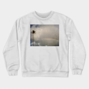 Palm Tree and Rainbow Crewneck Sweatshirt